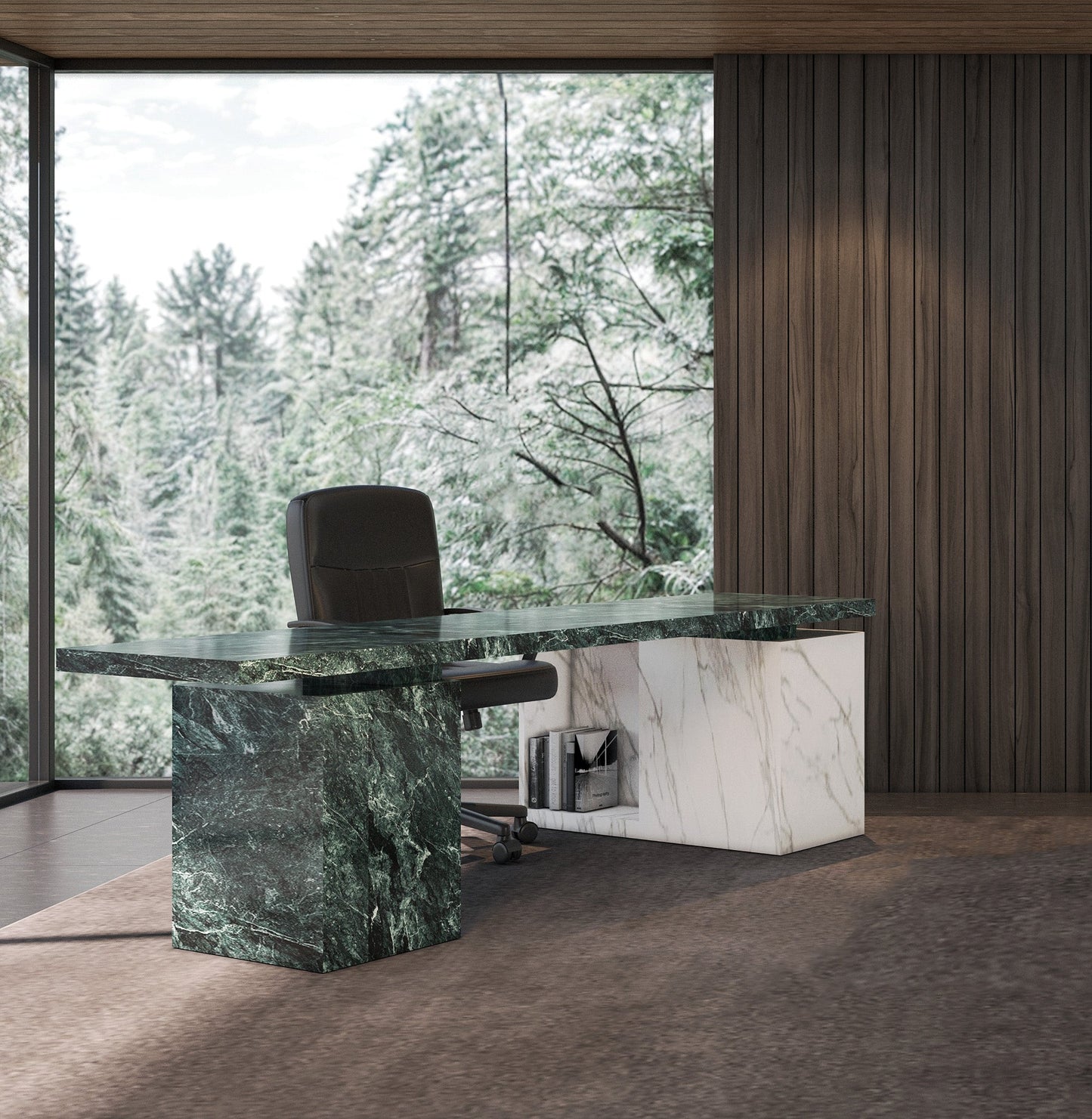 Piedra mármol blanco y verde alpi.